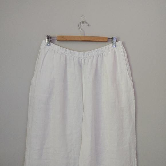 Flax Floods Linen Pants Size Large White - Picture 7 of 16